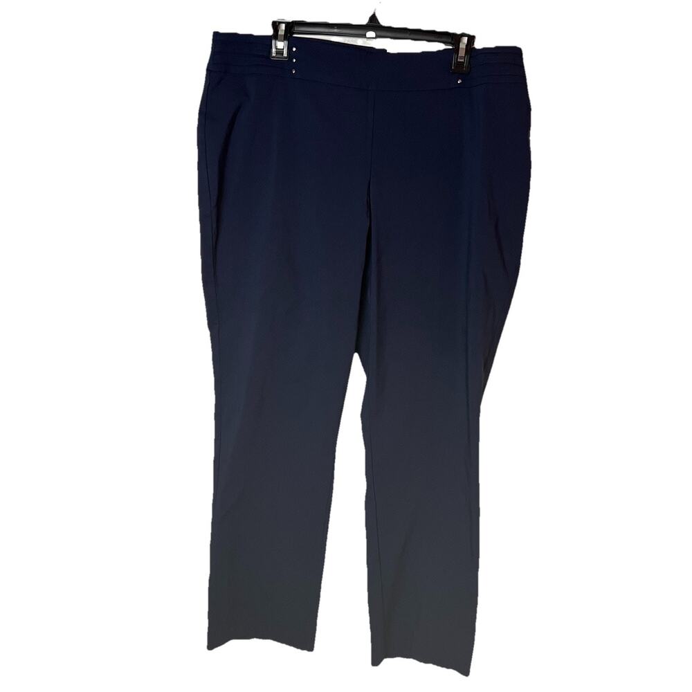 JM Collection Pull On Womens Plus Size 16W Blue Tummy Control Pull On New Petite